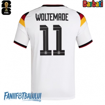 Germania Nick Woltemade #11 Tricou Fotbal Replică Mondial 2026 Barbati Acasa